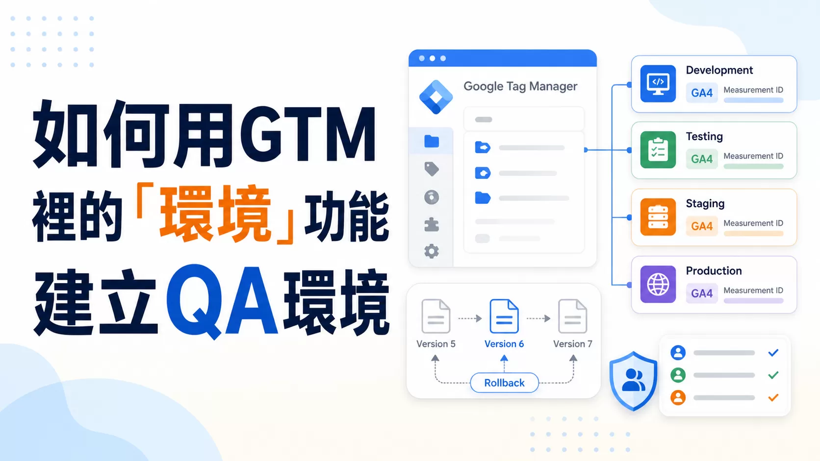 如何用GTM裡的「環境」功能建立QA環境
