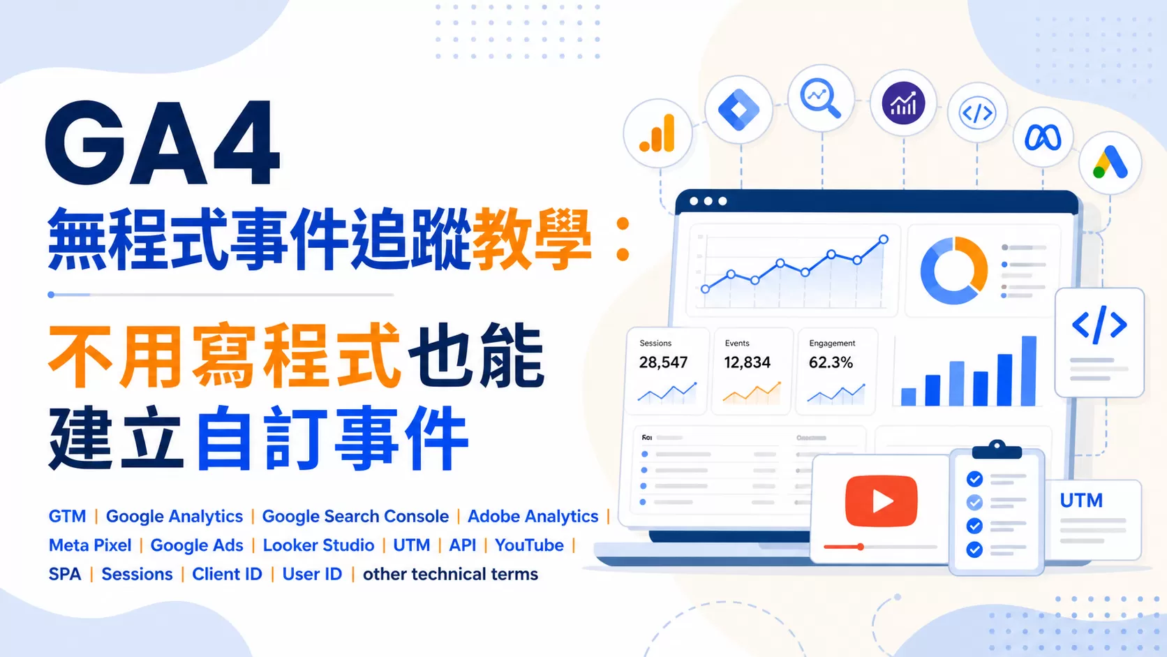 GA4 無程式事件追蹤教學：不用寫程式也能建立自訂事件